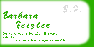 barbara heizler business card